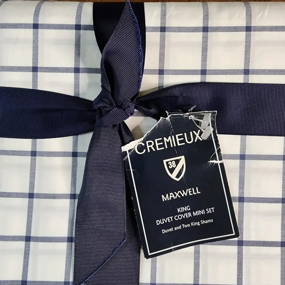 Cremieux King Mini Set Duvet Cover Blue & White